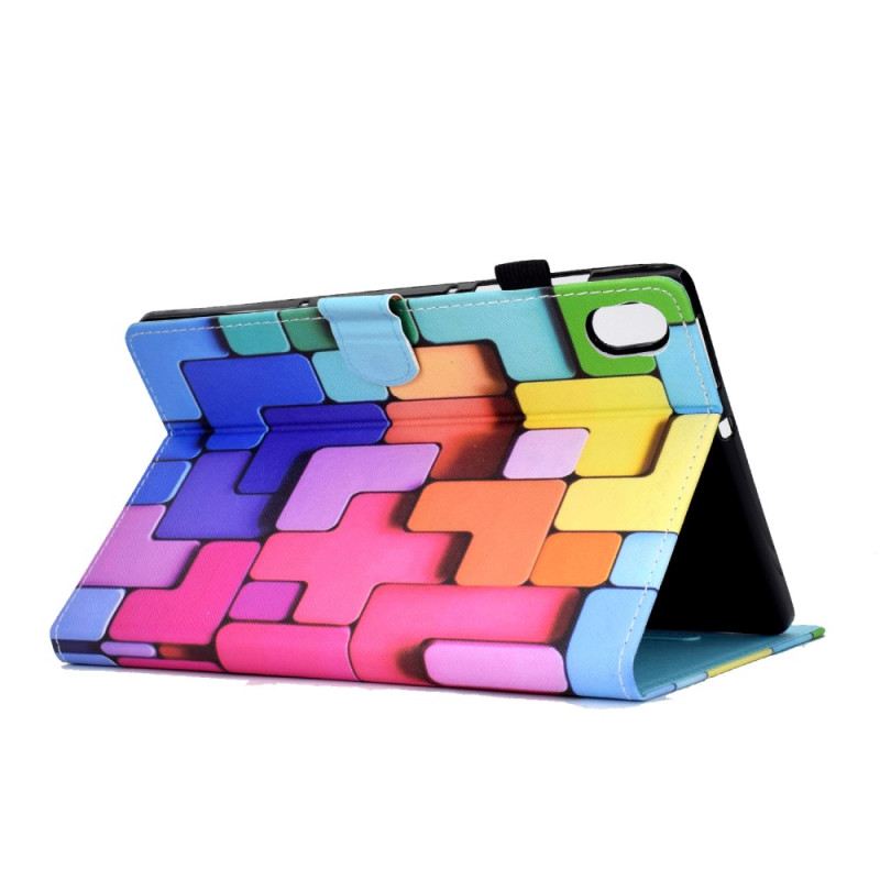 Lederhüllen Samsung Galaxy Tab S11 Handyhülle Bunte Quadrate