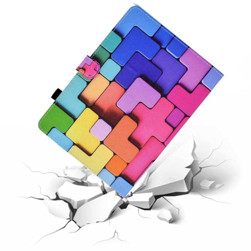 Lederhüllen Samsung Galaxy Tab S11 Handyhülle Bunte Quadrate