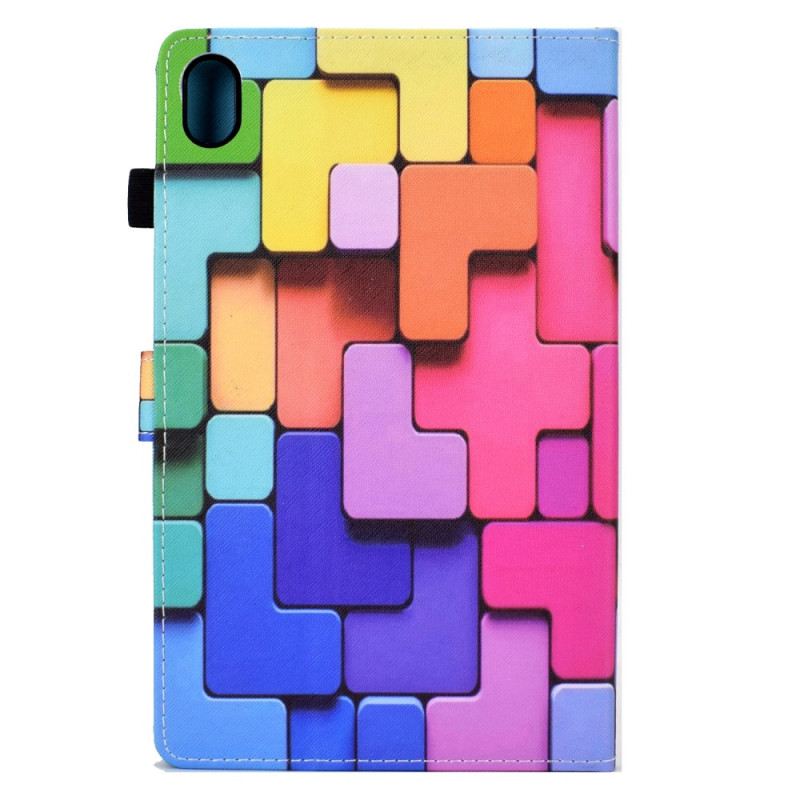 Lederhüllen Samsung Galaxy Tab S11 Handyhülle Bunte Quadrate