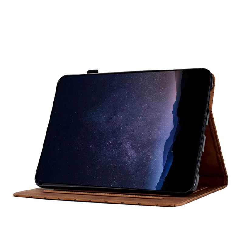 Lederhüllen Samsung Galaxy Tab S11 Handyhülle Geometrisches Muster In Wildlederoptik