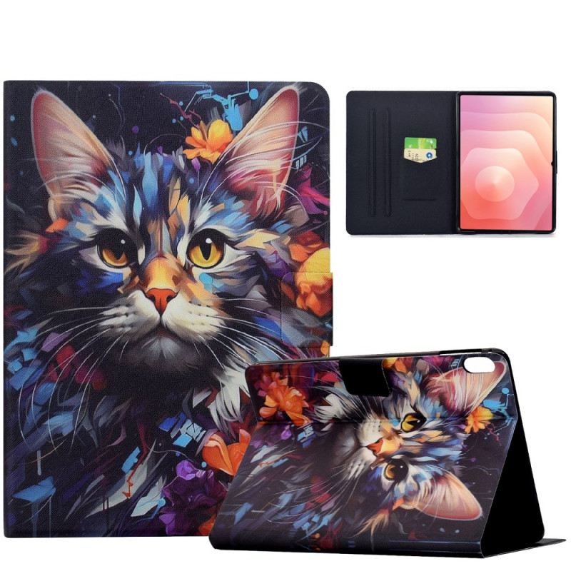 Lederhüllen Samsung Galaxy Tab S11 Handyhülle Künstlerische Katze