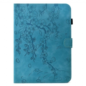 Lederhüllen Samsung Galaxy Tab S11 Handyhülle Wildleder-blumenmuster