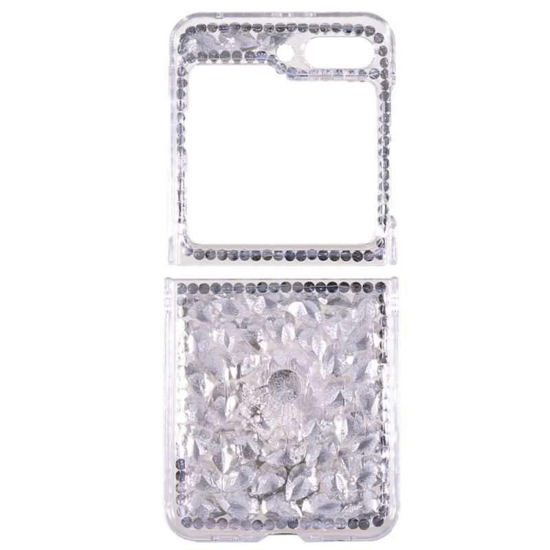 Hülle Samsung Galaxy Z Flip 5 Weiße Rosenanhänger
