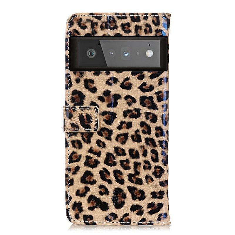 Lederhüllen Für Google Pixel 6 Pro Kunstleder Im Leoparden-stil