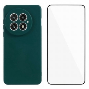 Hülle Oneplus 13 Handyhülle 2-in-1 Displayschutzfolie: Flexibles Silikon Mit Displayschutzfolie Aus Gehärtetem Glas