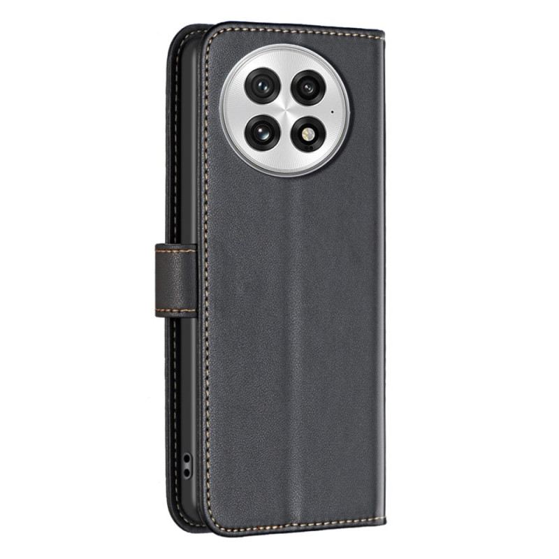 Lederhüllen Für Oneplus 13 Klassische Binfen-farbe