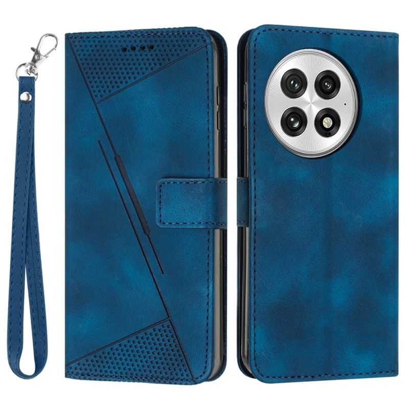 Lederhüllen Für Oneplus 13 Streifen In Wildlederoptik