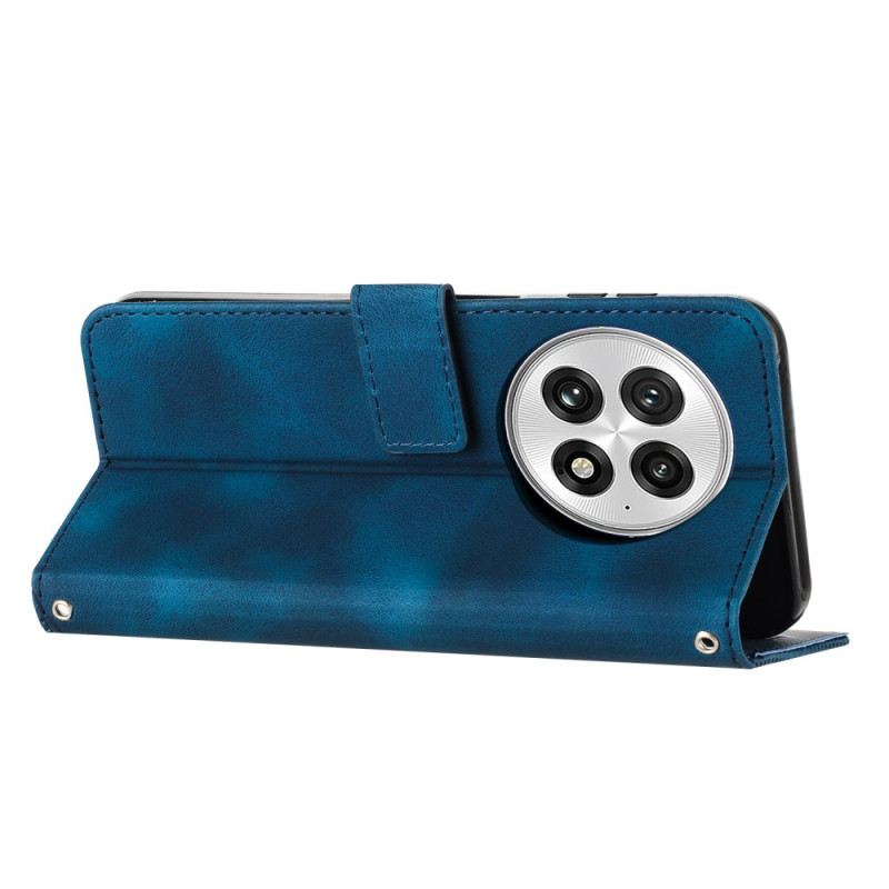 Lederhüllen Für Oneplus 13 Streifen In Wildlederoptik