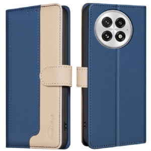 Lederhüllen Oneplus 13 Zweifarbig Mit Rfid-blockierung Binfen Color