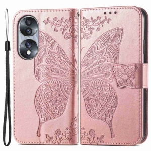 Flip Case Für Honor 70 Barocker Schmetterling