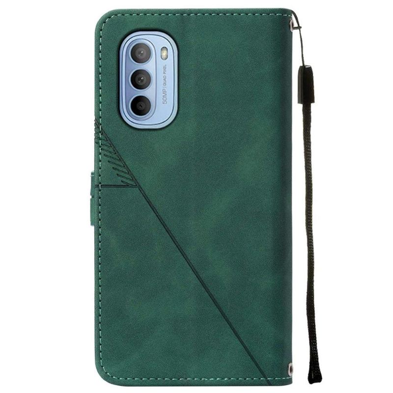 Lederhüllen Für Motorola Moto G31 / Moto G41 Geometrisches Design In Lederoptik