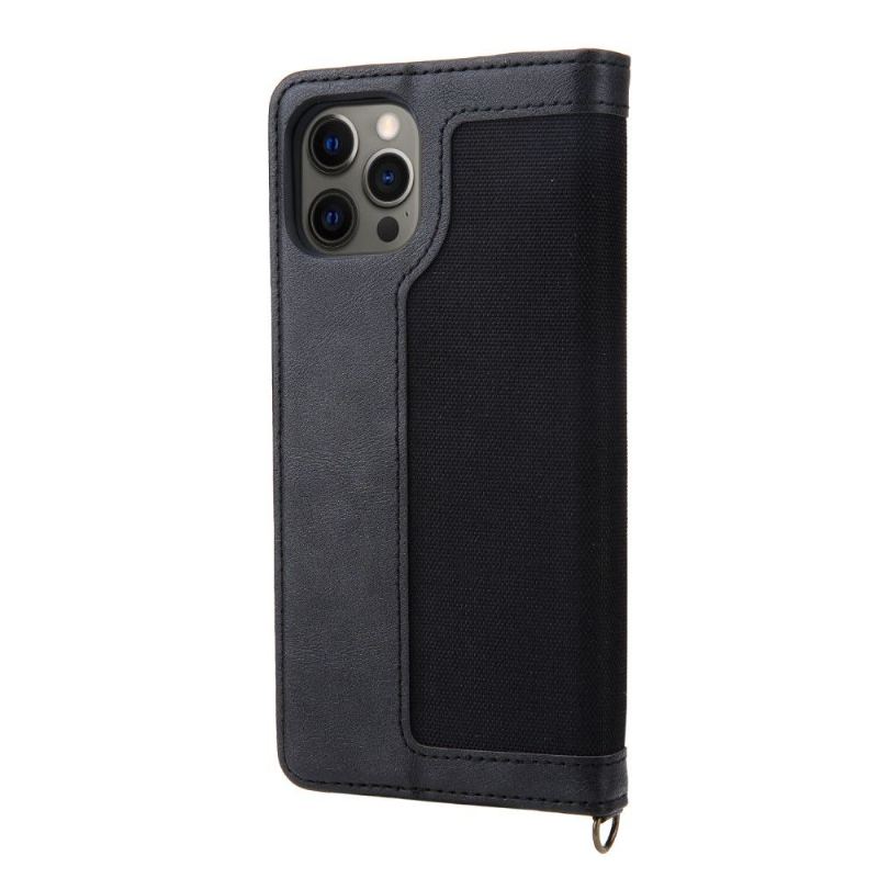 Flip Case Für iPhone 12 Pro Max Leinwand Aus Kunstleder