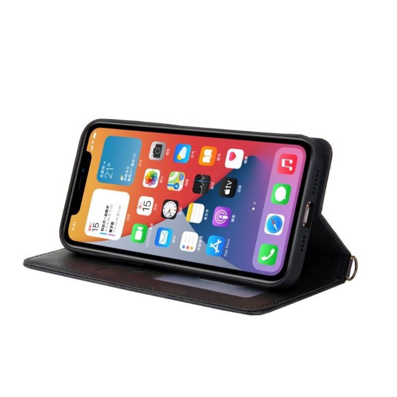 Flip Case Für iPhone 12 Pro Max Leinwand Aus Kunstleder