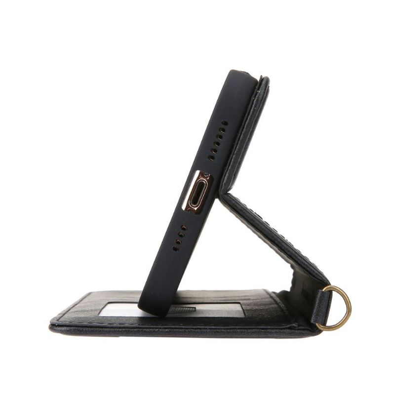 Flip Case Für iPhone 12 Pro Max Leinwand Aus Kunstleder