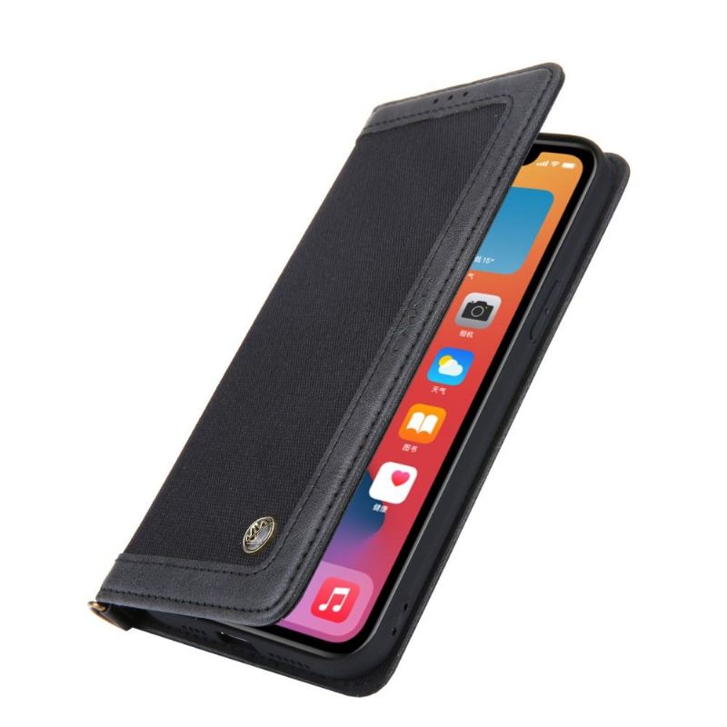 Flip Case Für iPhone 12 Pro Max Leinwand Aus Kunstleder