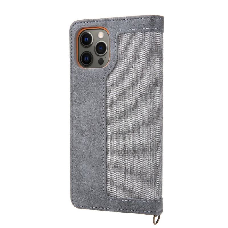 Flip Case Für iPhone 12 Pro Max Leinwand Aus Kunstleder