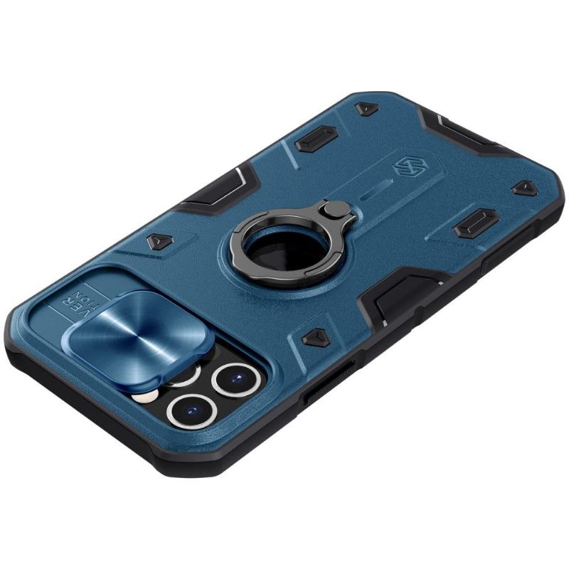 Handyhülle Für iPhone 12 Pro Max Armor Case Mit Objektivdeckel - Blau