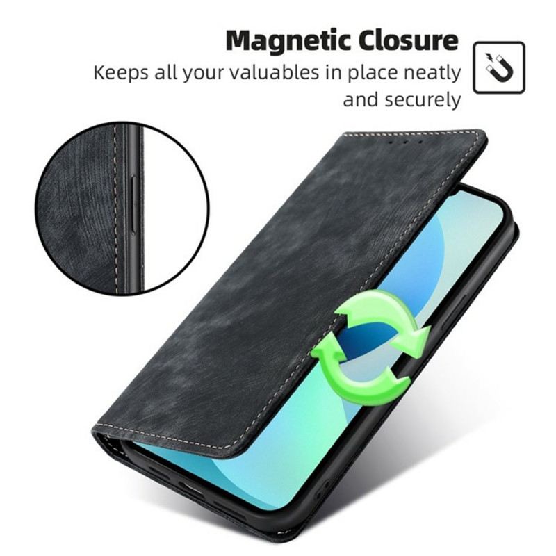 Flip Case Vivo V50 Lite 5g Handyhülle Rfid-schutz Durch Wildlederoptik