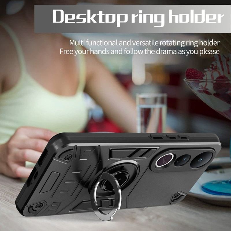 Hülle Für Vivo V50 Lite 5g Drehbarer Ständer Und Verstärkter Schutz