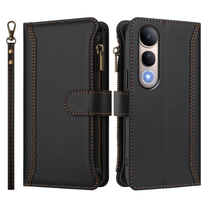 Lederhüllen Für Vivo V50 Lite 5g Geldbörse Mit 9 Kartenfächern