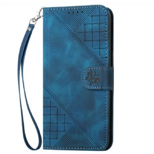 Lederhüllen Vivo V50 Lite 5g Geometrisches Riemendesign