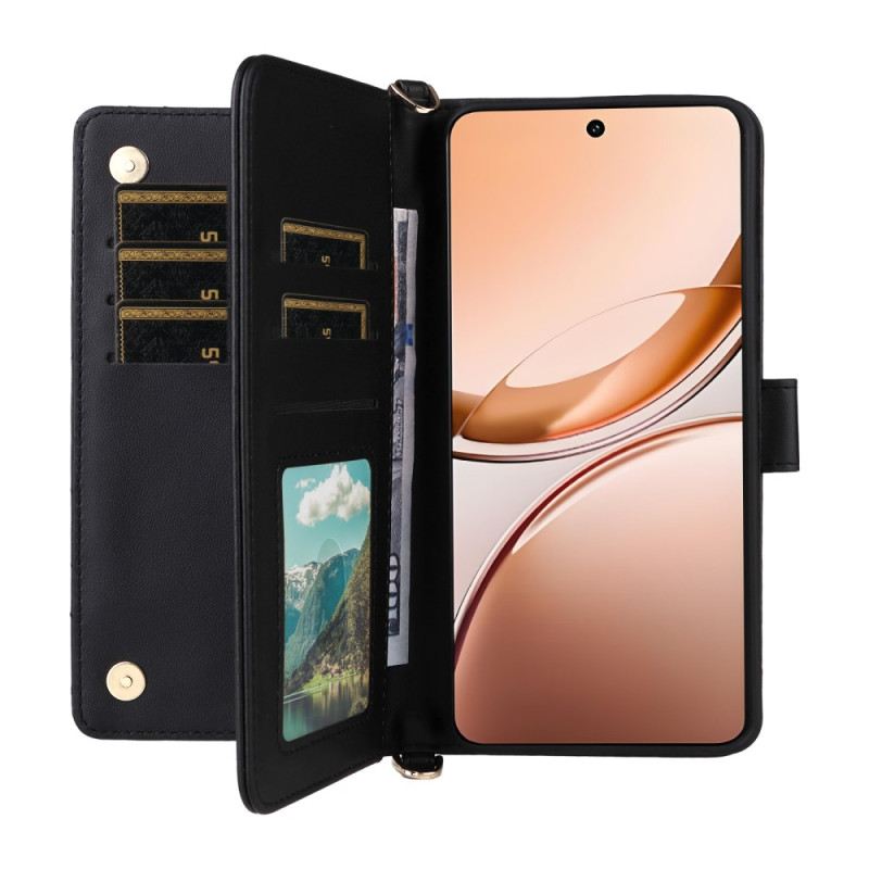 Lederhüllen Vivo V50 Lite 5g Gesteppt Mit Trageschlaufe Und Schultergurt