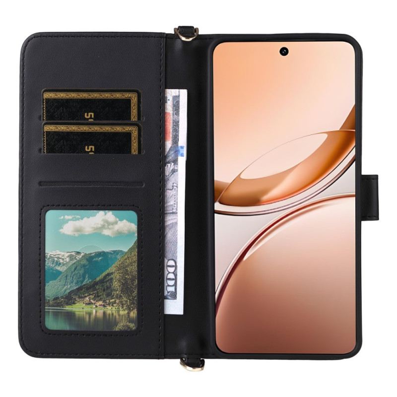 Lederhüllen Vivo V50 Lite 5g Gesteppt Mit Trageschlaufe Und Schultergurt