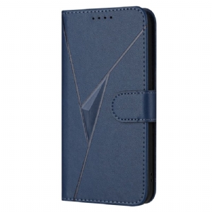 Lederhüllen Vivo V50 Lite 5g Handyhülle Dreiecksmuster