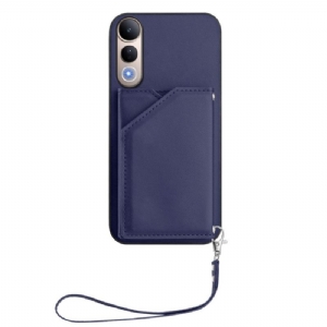 Lederhüllen Vivo V50 Lite 5g Handyhülle Kartenhalter Und Trageband