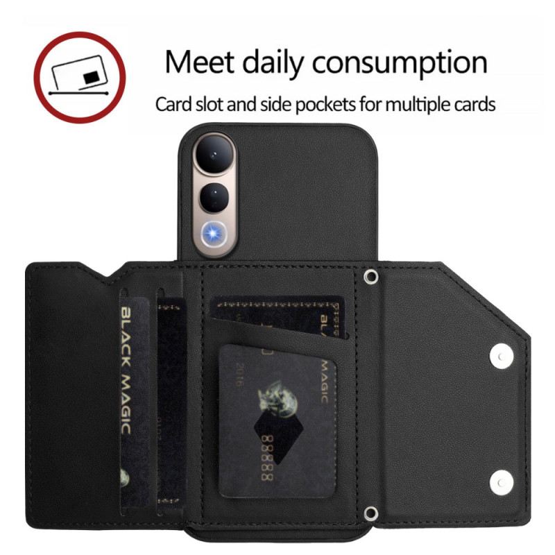 Lederhüllen Vivo V50 Lite 5g Handyhülle Kartenhalter Und Trageband