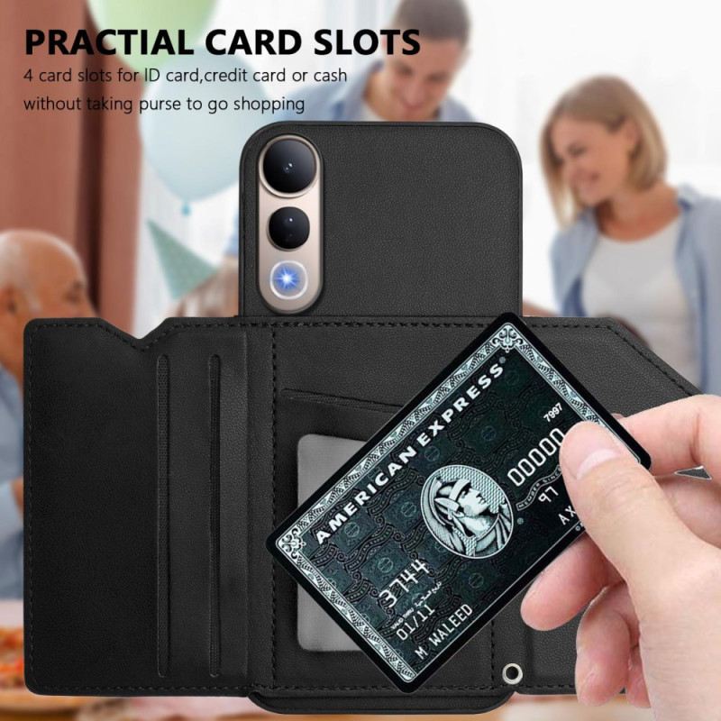 Lederhüllen Vivo V50 Lite 5g Handyhülle Kartenhalter Und Trageband