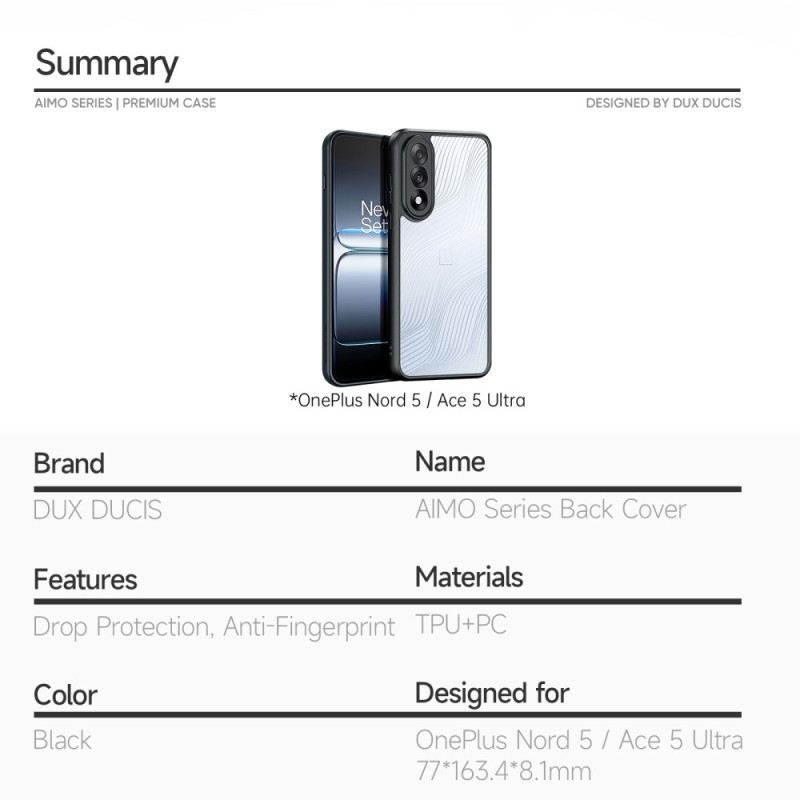 Hülle Für Oneplus Nord 5 Aimo-serie Dux Ducis
