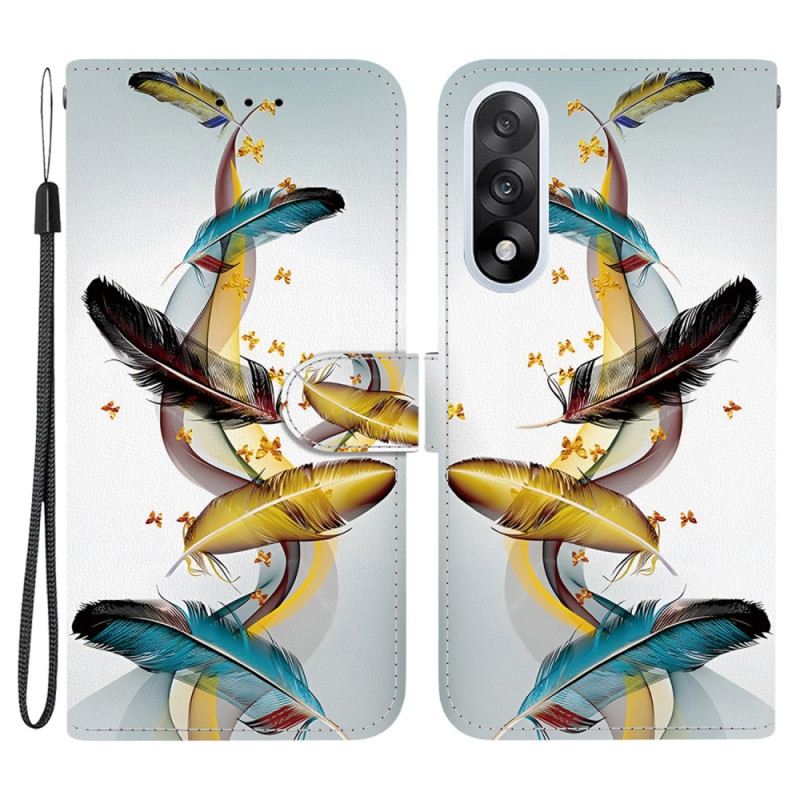 Lederhüllen Für Oneplus Nord 5 Goldene Federn