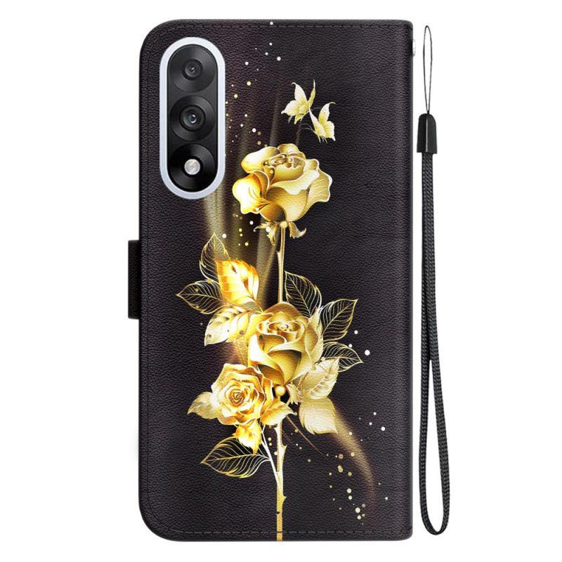 Lederhüllen Für Oneplus Nord 5 Goldene Rosen