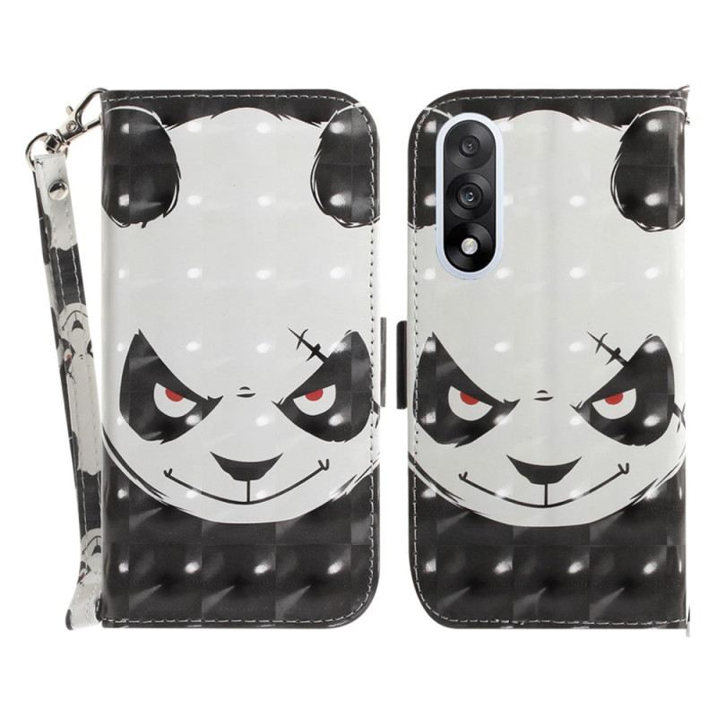 Lederhüllen Für Oneplus Nord 5 Wütender Riemchen-panda