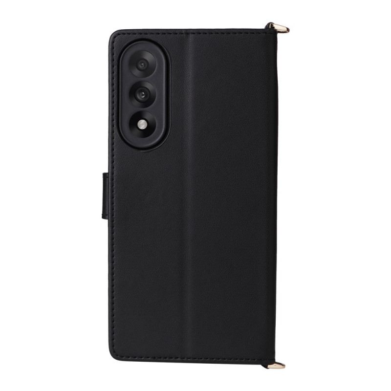 Lederhüllen Oneplus Nord 5 Gesteppt Mit Schultergurt Riemen