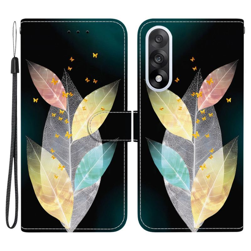 Lederhüllen Oneplus Nord 5 Handyhülle Bunte Federn