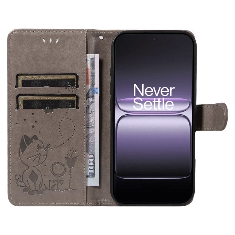 Lederhüllen Oneplus Nord 5 Handyhülle Katze Und Biene