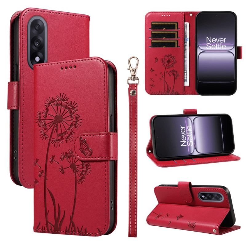 Lederhüllen Oneplus Nord 5 Handyhülle Löwenzahn Mit Riemen