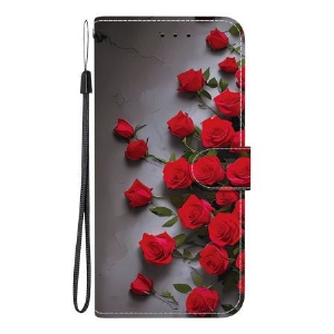 Lederhüllen Oneplus Nord 5 Handyhülle Rote Rosen