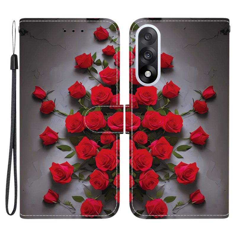 Lederhüllen Oneplus Nord 5 Handyhülle Rote Rosen