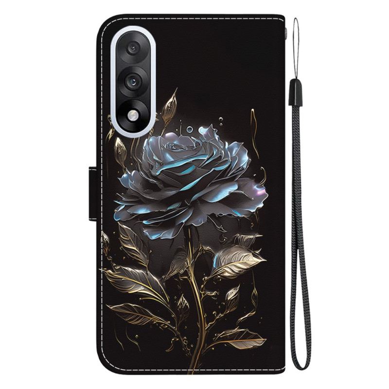 Lederhüllen Oneplus Nord 5 Handyhülle Schwarze Rose