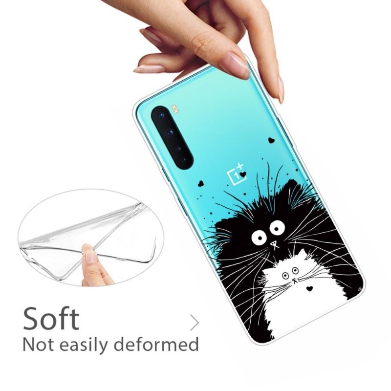 Hülle Für OnePlus Nord Schwarze Und Weiße Katzen