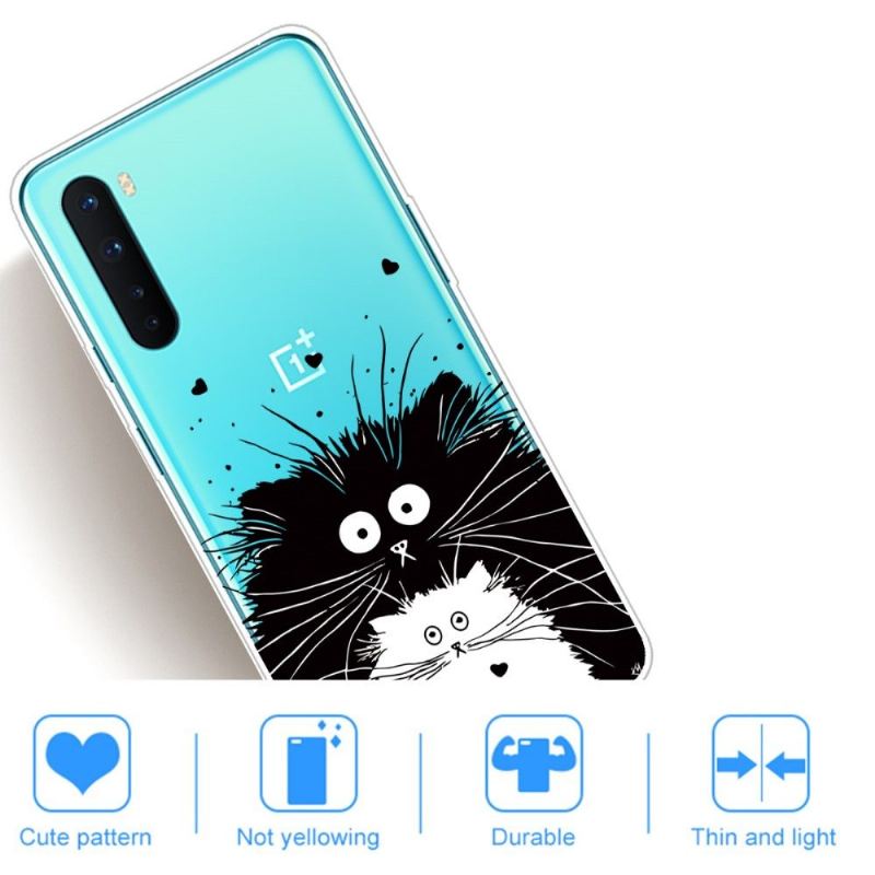 Hülle Für OnePlus Nord Schwarze Und Weiße Katzen