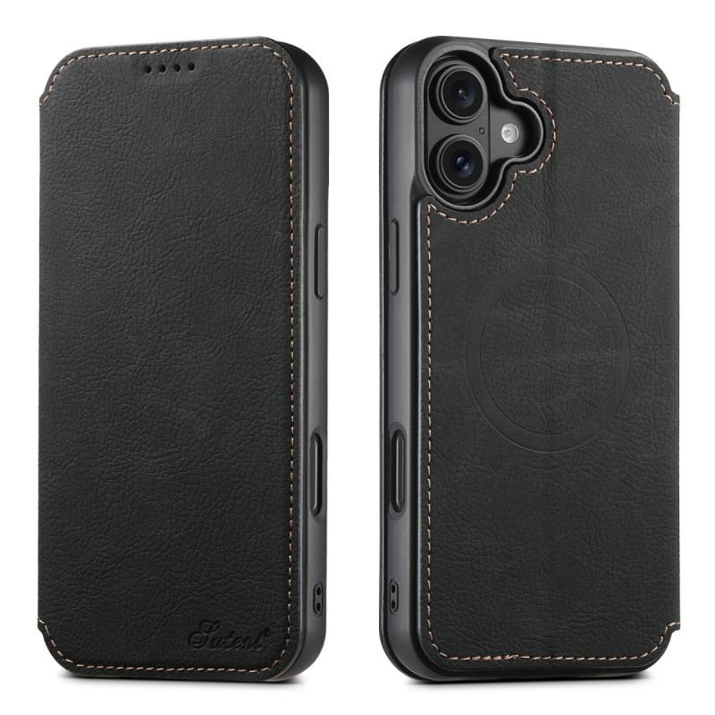 Flip Case Für iPhone 17 Magsafe-kompatibles Leder