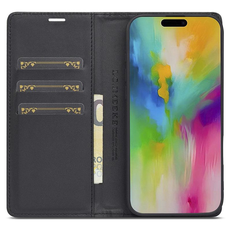 Flip Case iPhone 17 Handyhülle Carbonfaser Lc.imeeke