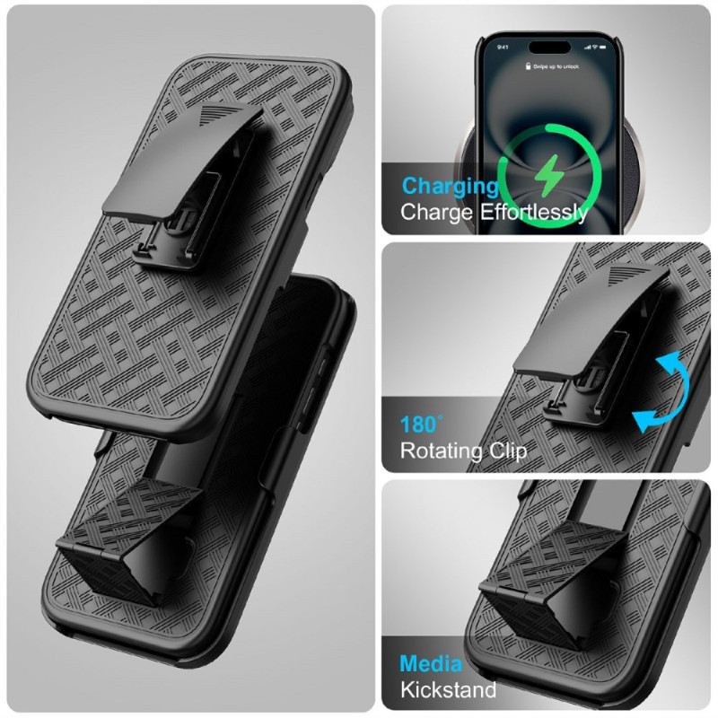 Hülle iPhone 17 Ausziehbar Mit Ständer Und Clip