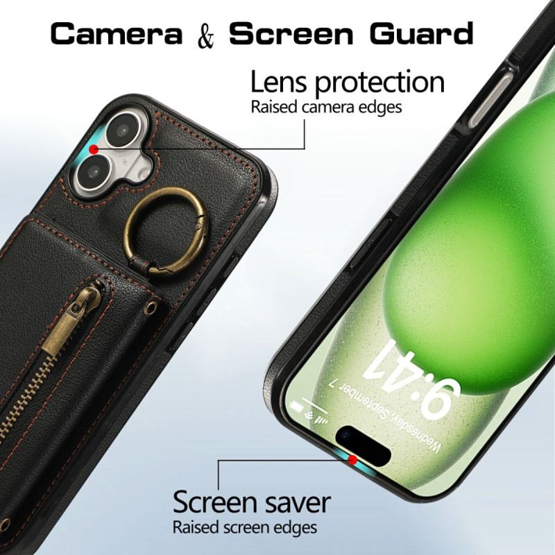 Hülle iPhone 17 Brieftasche Mit Reißverschluss