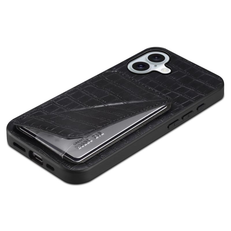 Hülle iPhone 17 Kartenetui In Krokodiloptik