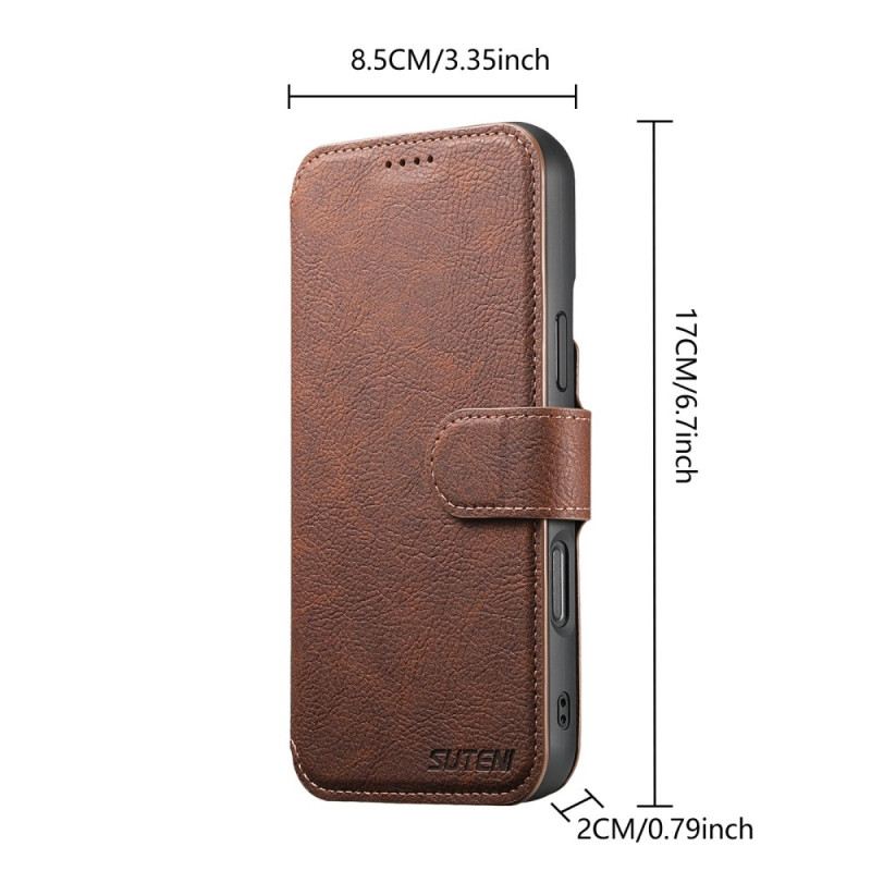 Lederhüllen iPhone 17 Handyhülle Magsafe-abnehmbare Hülle Suteni